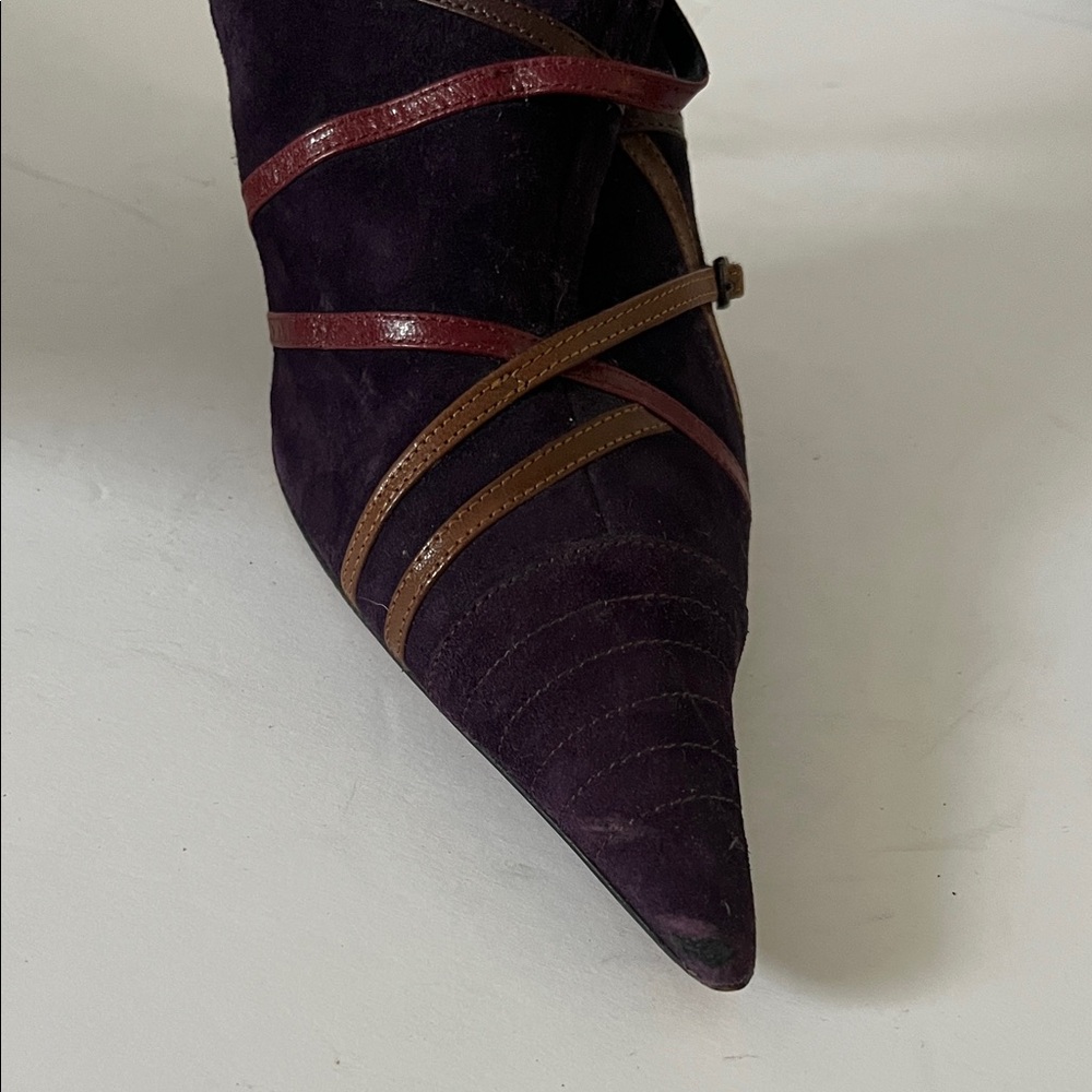 Vero Cuoio Dark Purple Heeled Boots - Picture 9 of 10